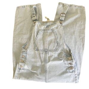 Girls Distressed Denim Overalls- Size 12